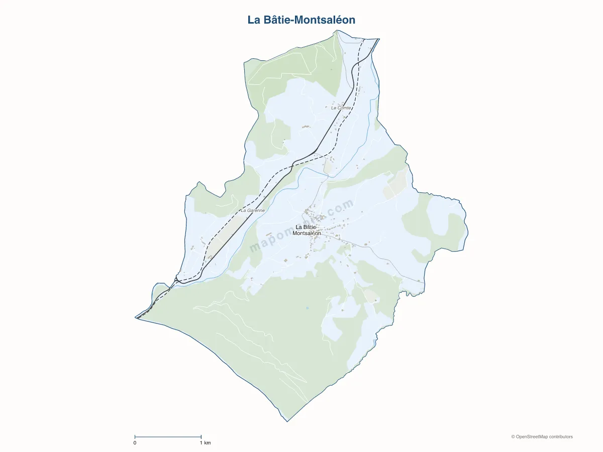 Carte de La Bâtie-Montsaléon à personnaliser