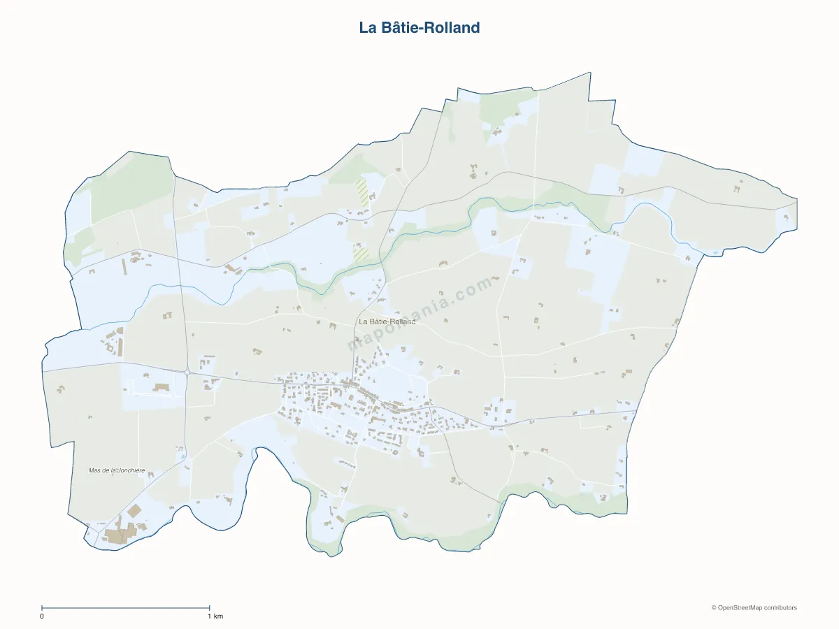 Carte de La Bâtie-Rolland à personnaliser