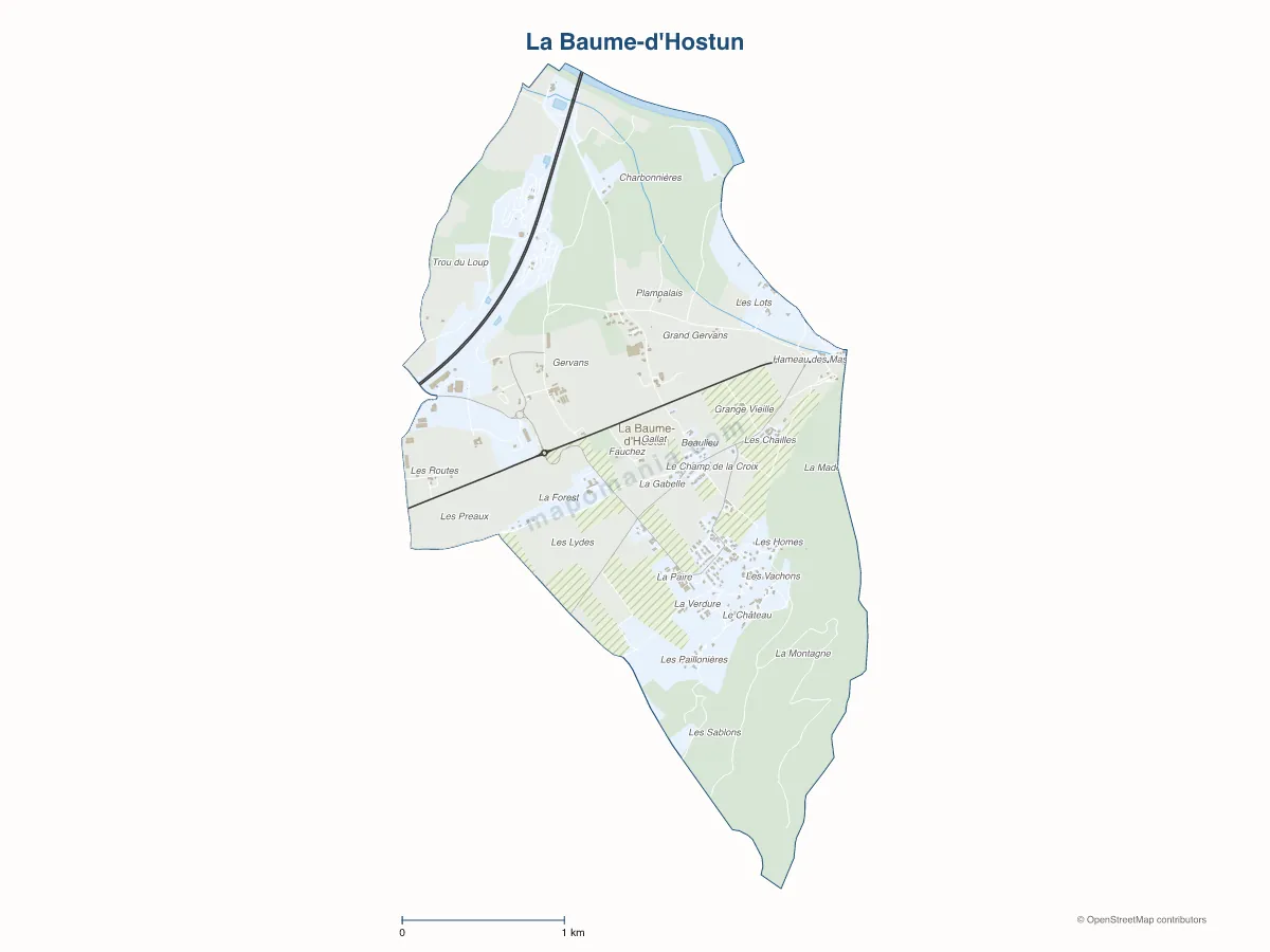 Carte de La Baume-d'Hostun à personnaliser