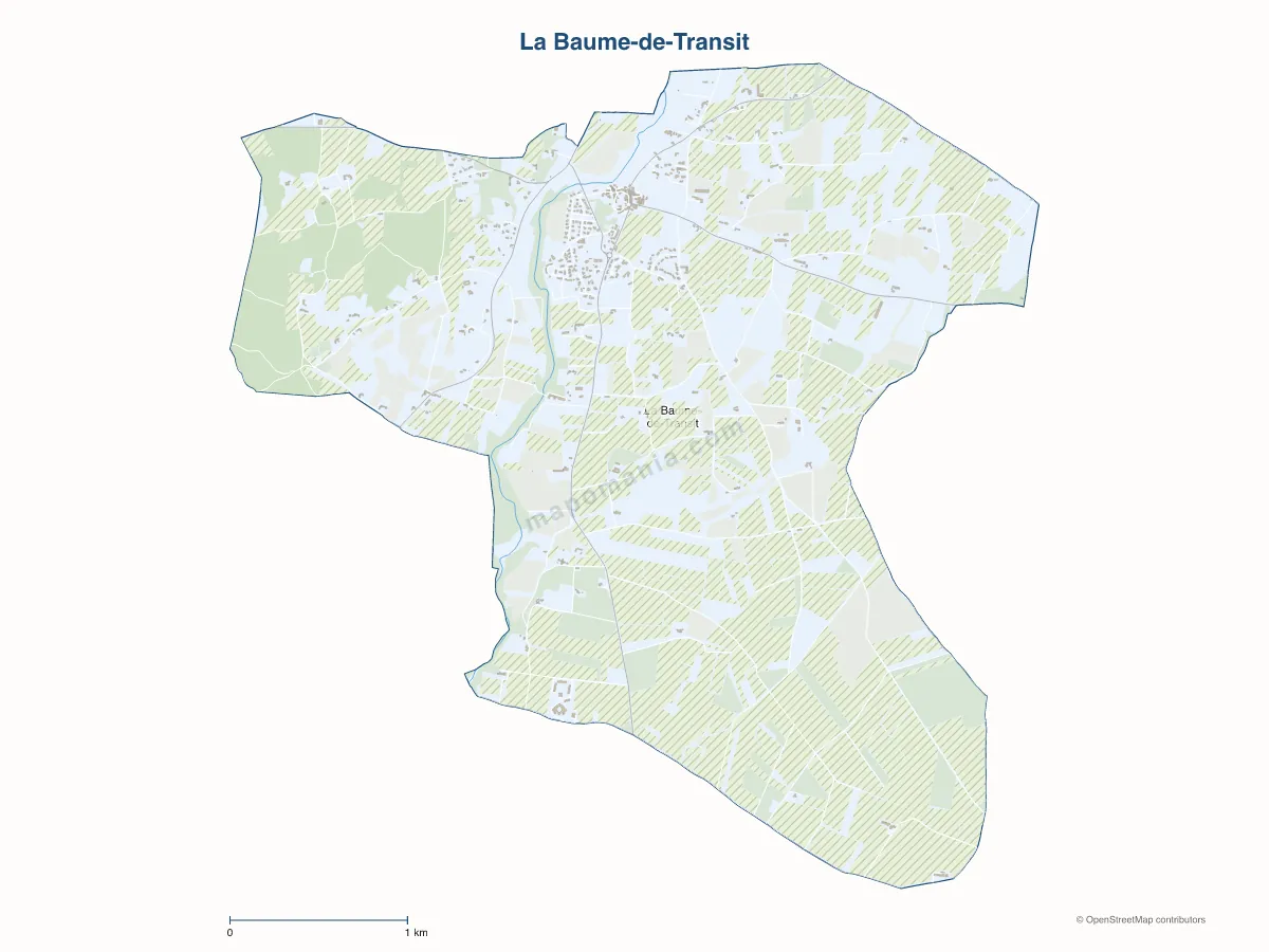 Carte de La Baume-de-Transit à personnaliser