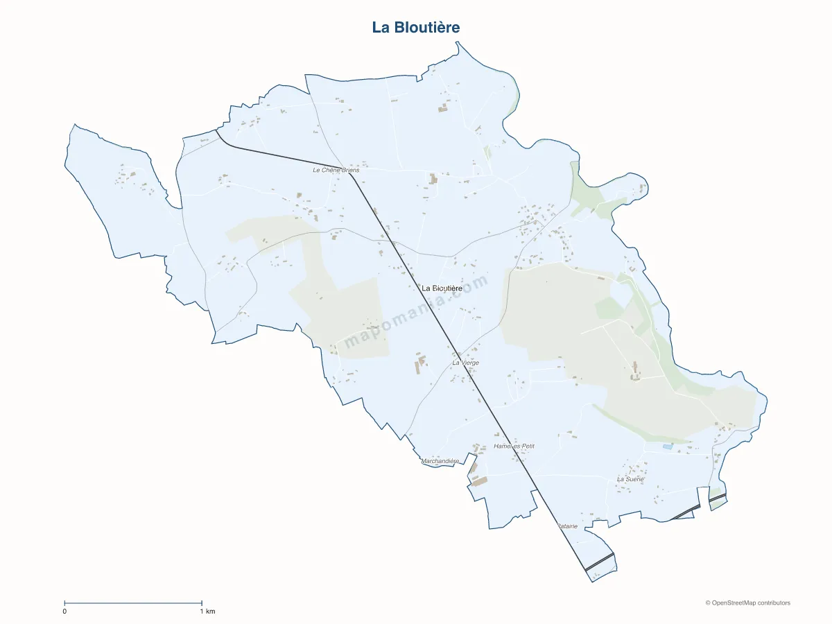 Carte de La Bloutière à personnaliser