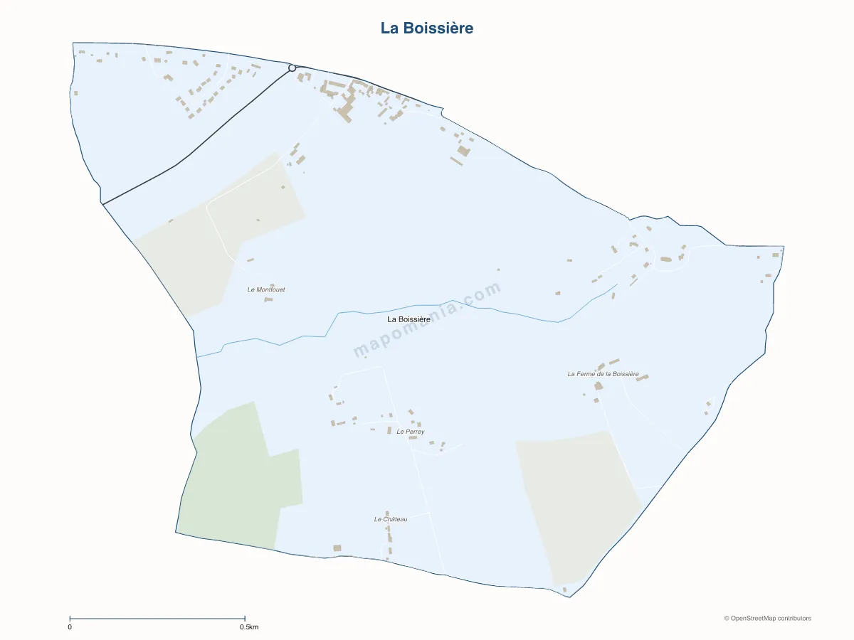 Carte de La Boissière à personnaliser