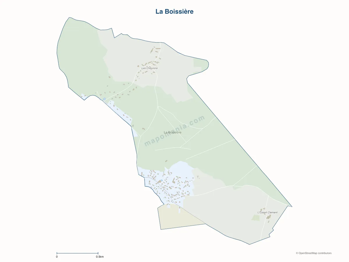 Carte de La Boissière à personnaliser