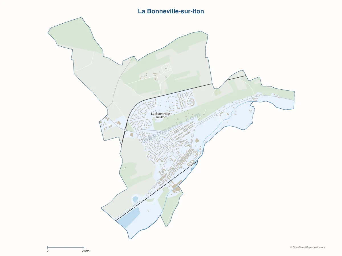 Carte de La Bonneville-sur-Iton à personnaliser