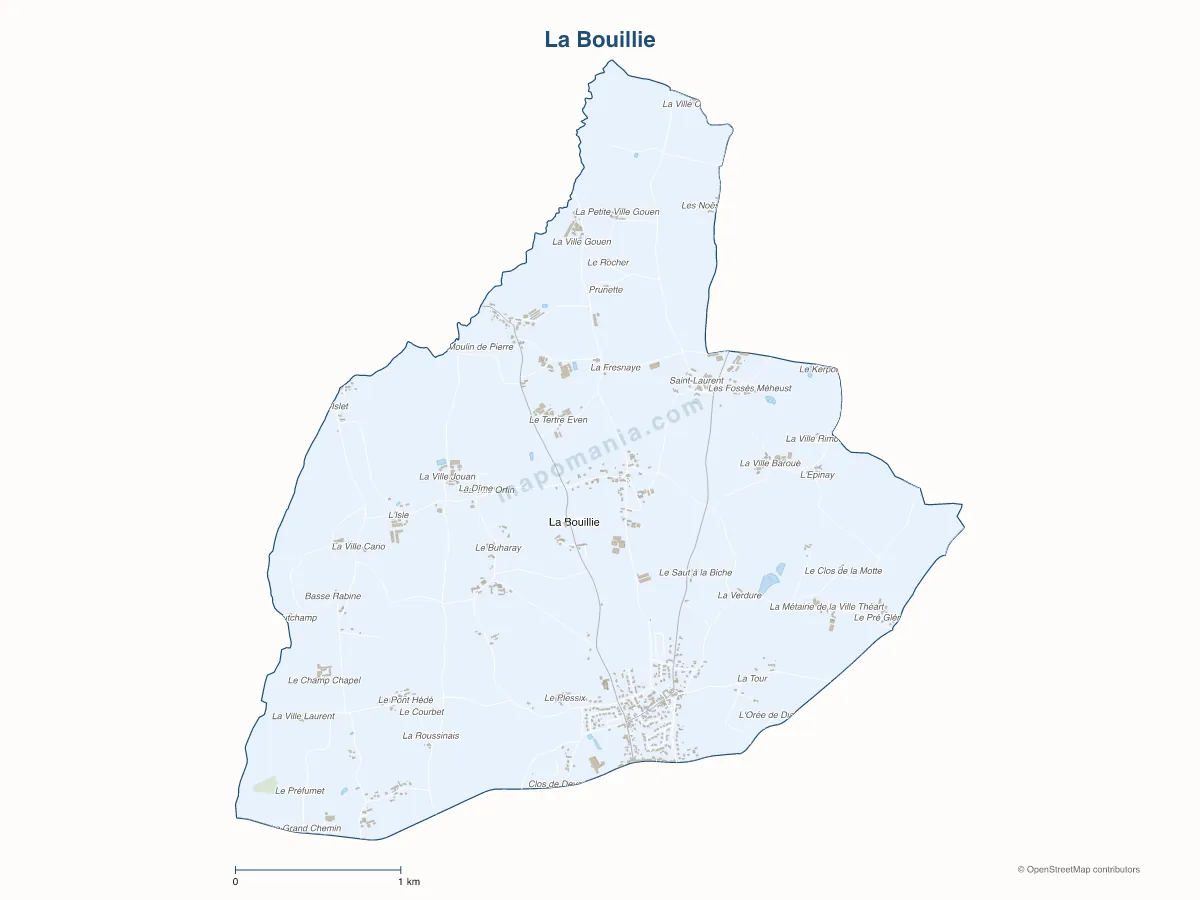 Carte de La Bouillie à personnaliser