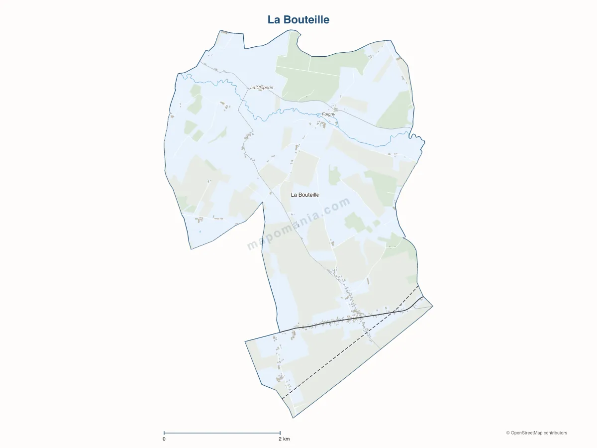 Carte de La Bouteille à personnaliser