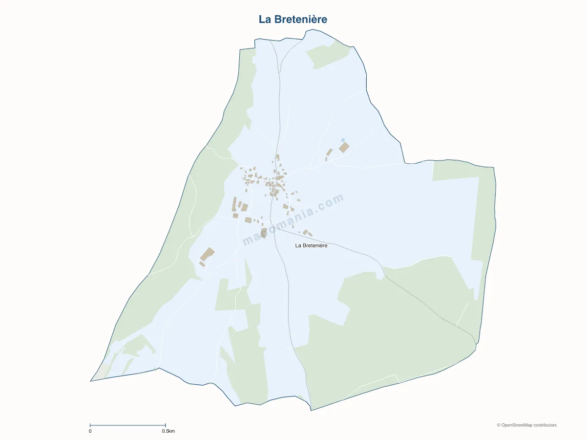 Carte de La Bretenière à personnaliser
