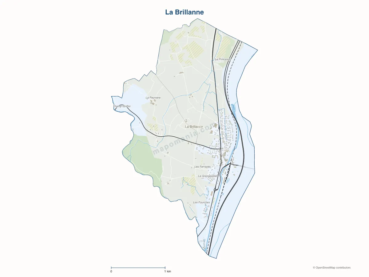 Carte de La Brillanne à personnaliser
