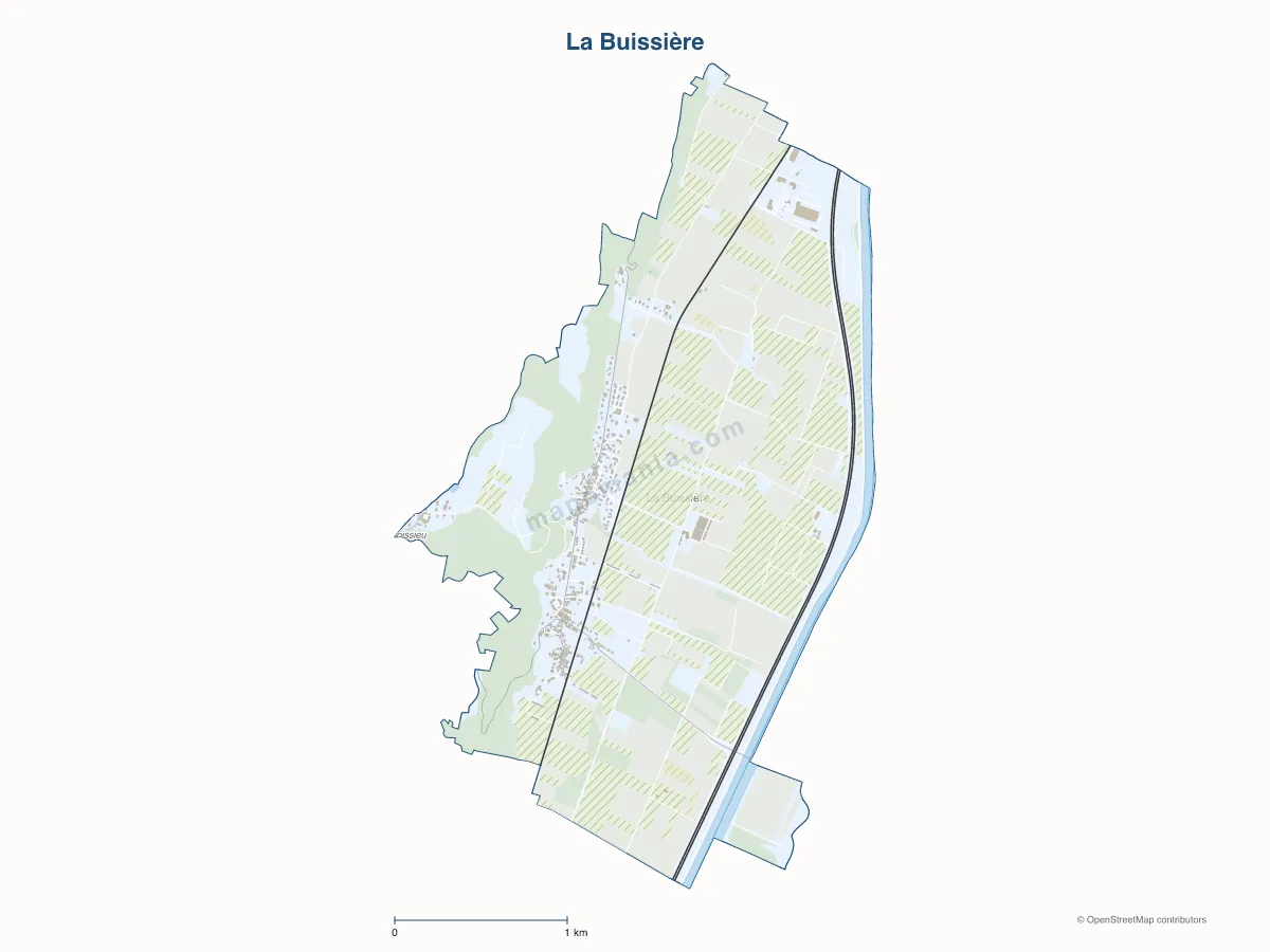 Carte de La Buissière à personnaliser