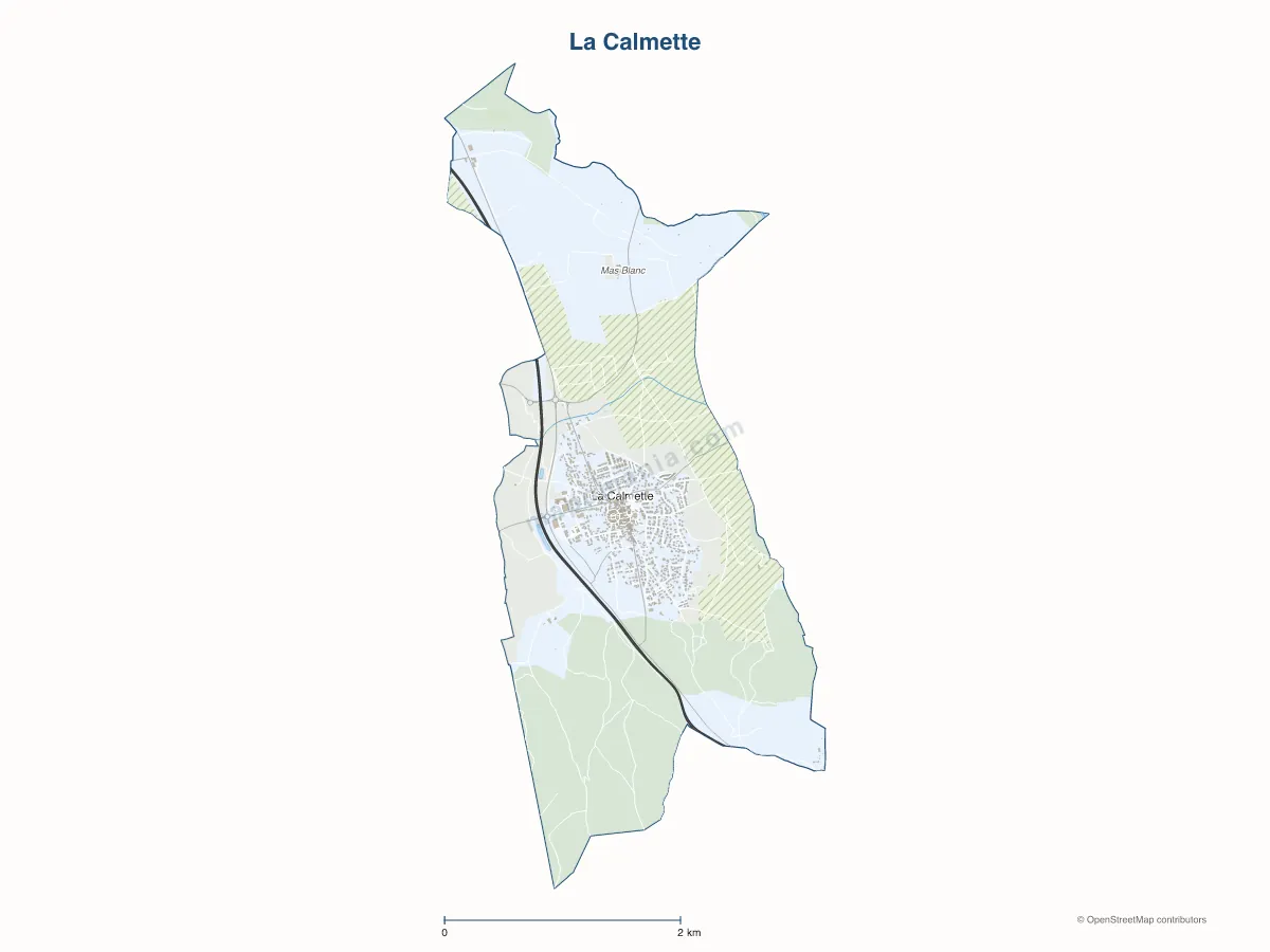 Carte de La Calmette à personnaliser
