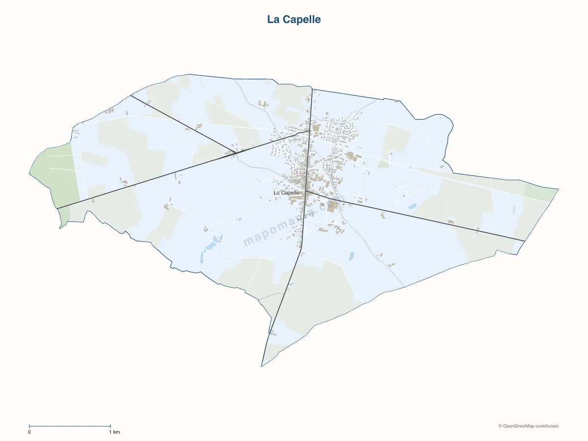 Carte de La Capelle à personnaliser