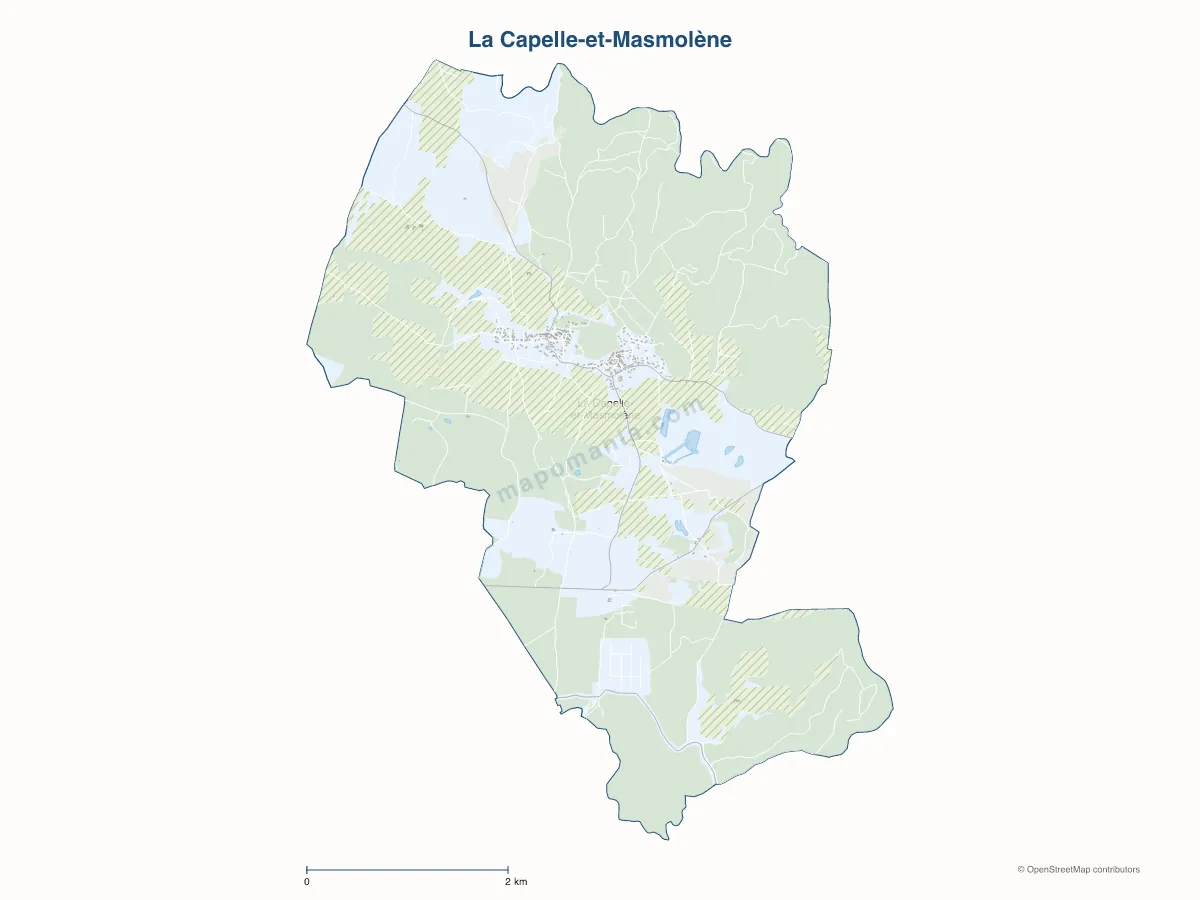Carte de La Capelle-et-Masmolène à personnaliser