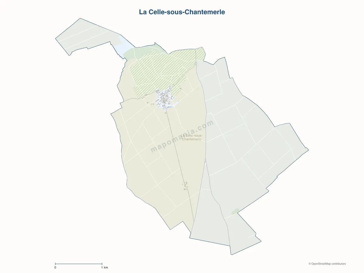 Carte de La Celle-sous-Chantemerle à personnaliser