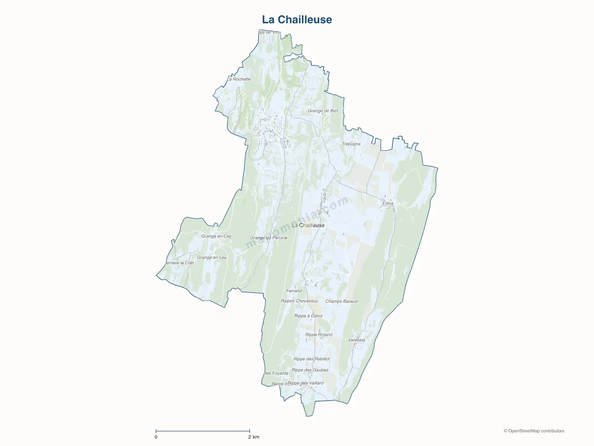 Carte de La Chailleuse à personnaliser