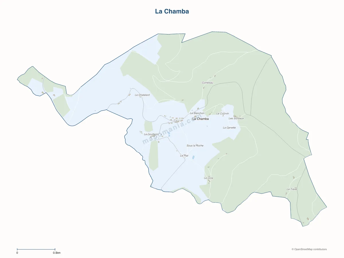Carte de La Chamba à personnaliser