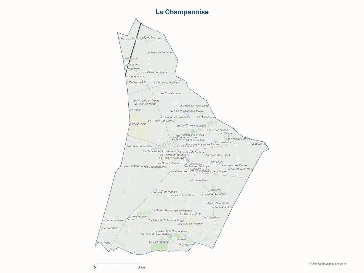 Carte de La Champenoise à personnaliser