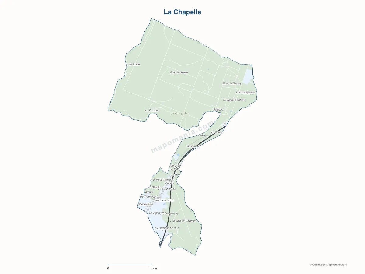 Carte de La Chapelle à personnaliser