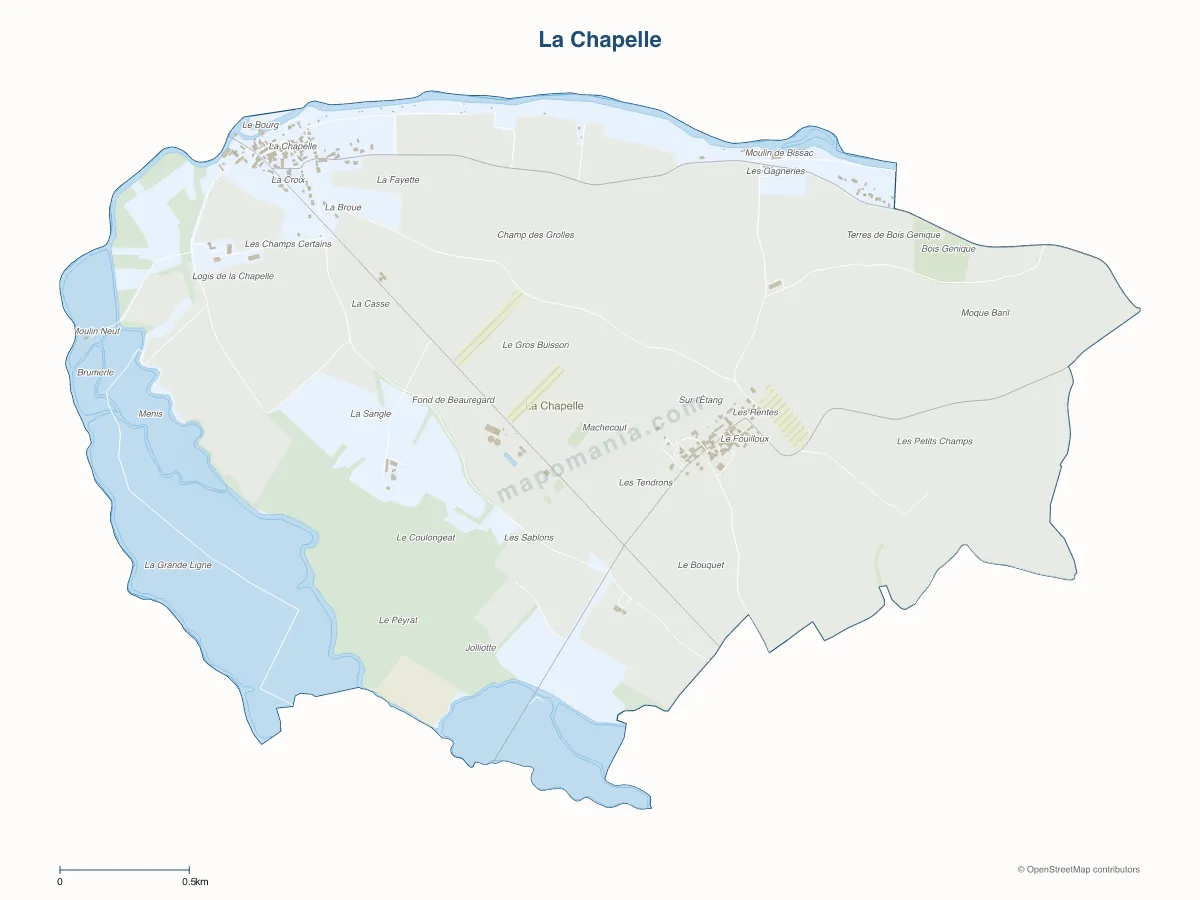 Carte de La Chapelle à personnaliser