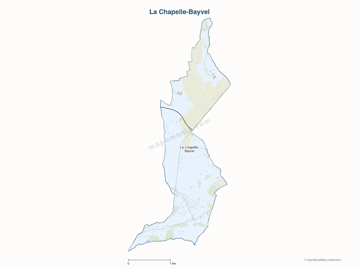 Carte de La Chapelle-Bayvel à personnaliser