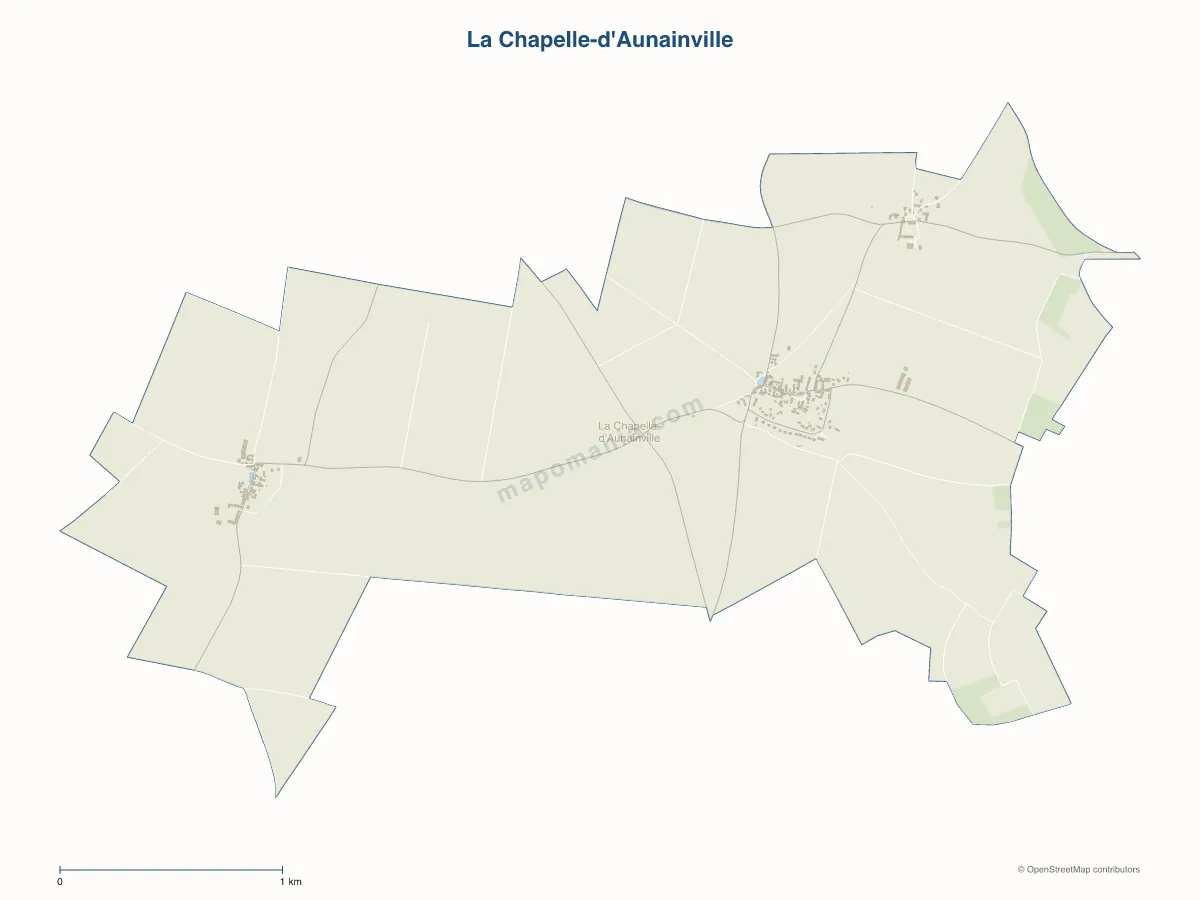 Carte de La Chapelle-d'Aunainville à personnaliser