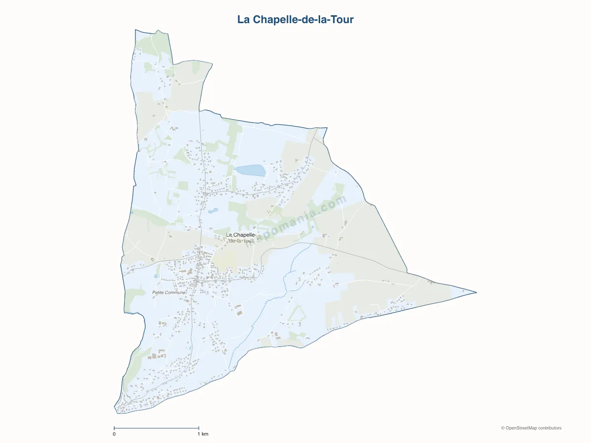 Carte de La Chapelle-de-la-Tour à personnaliser