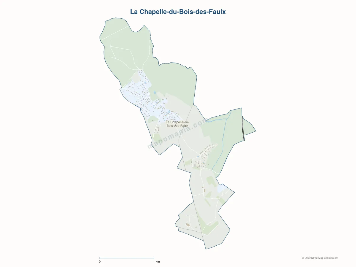 Carte de La Chapelle-du-Bois-des-Faulx à personnaliser