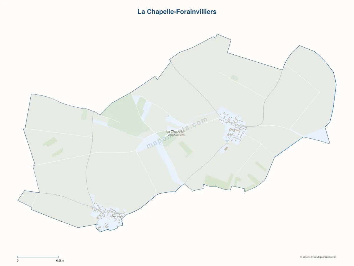 Carte de La Chapelle-Forainvilliers à personnaliser