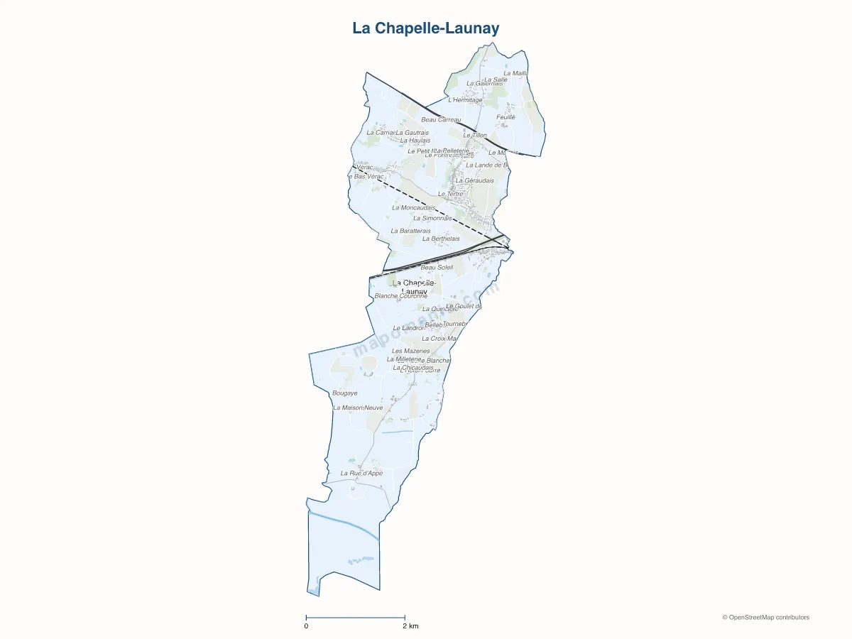 Carte de La Chapelle-Launay à personnaliser