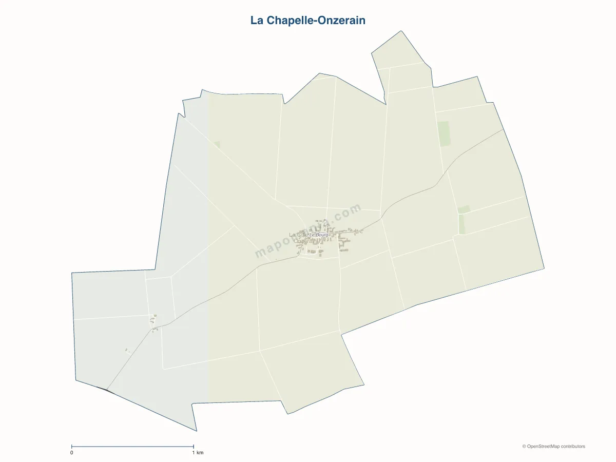 Carte de La Chapelle-Onzerain à personnaliser