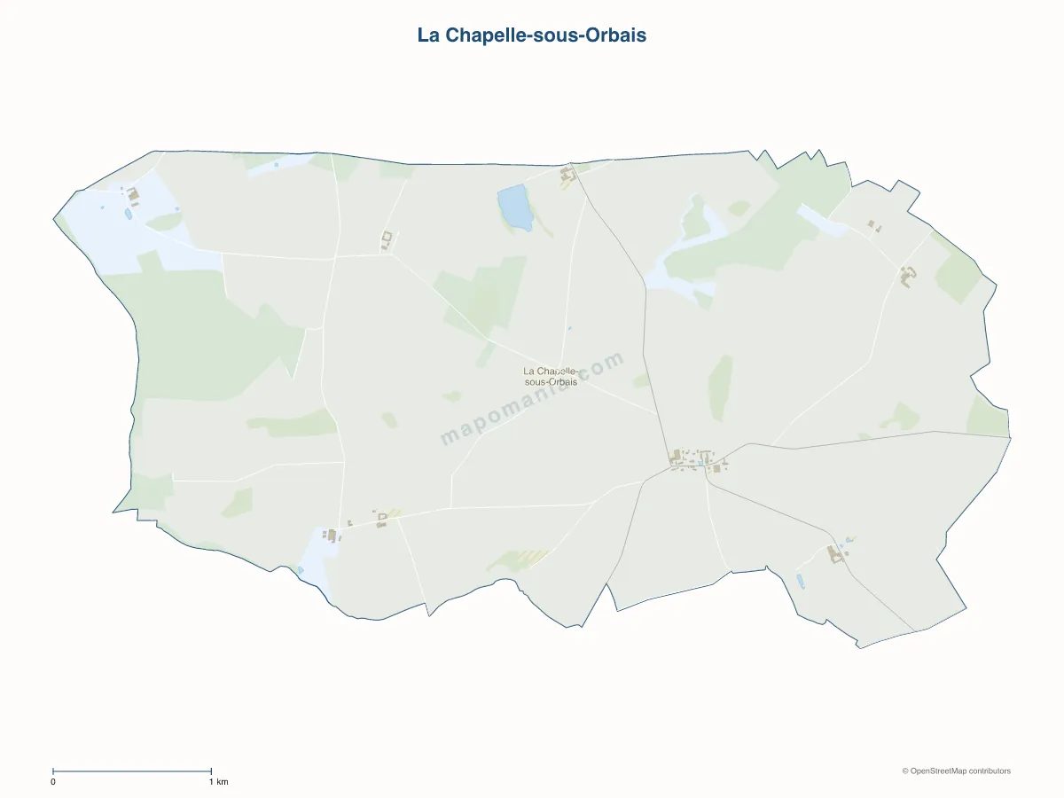 Carte de La Chapelle-sous-Orbais à personnaliser