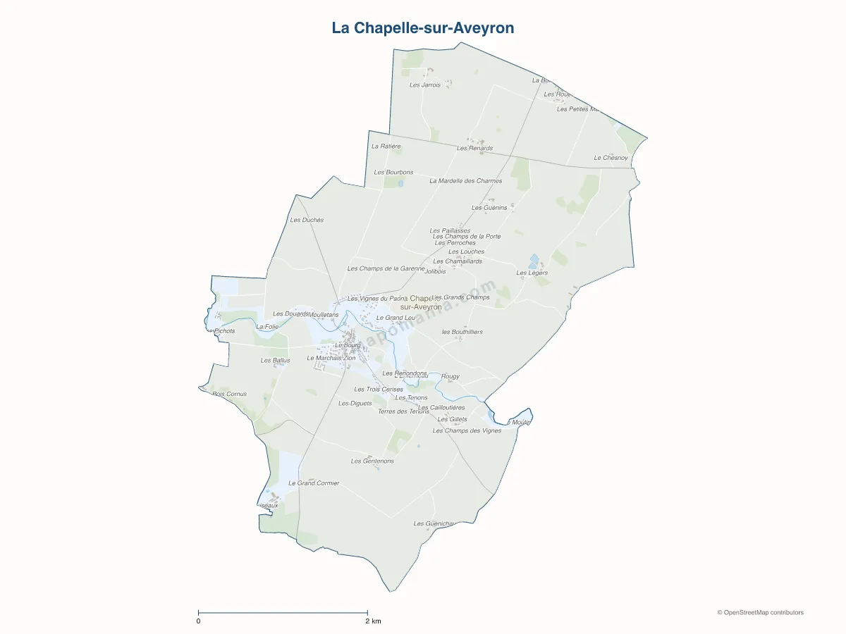 Carte de La Chapelle-sur-Aveyron à personnaliser