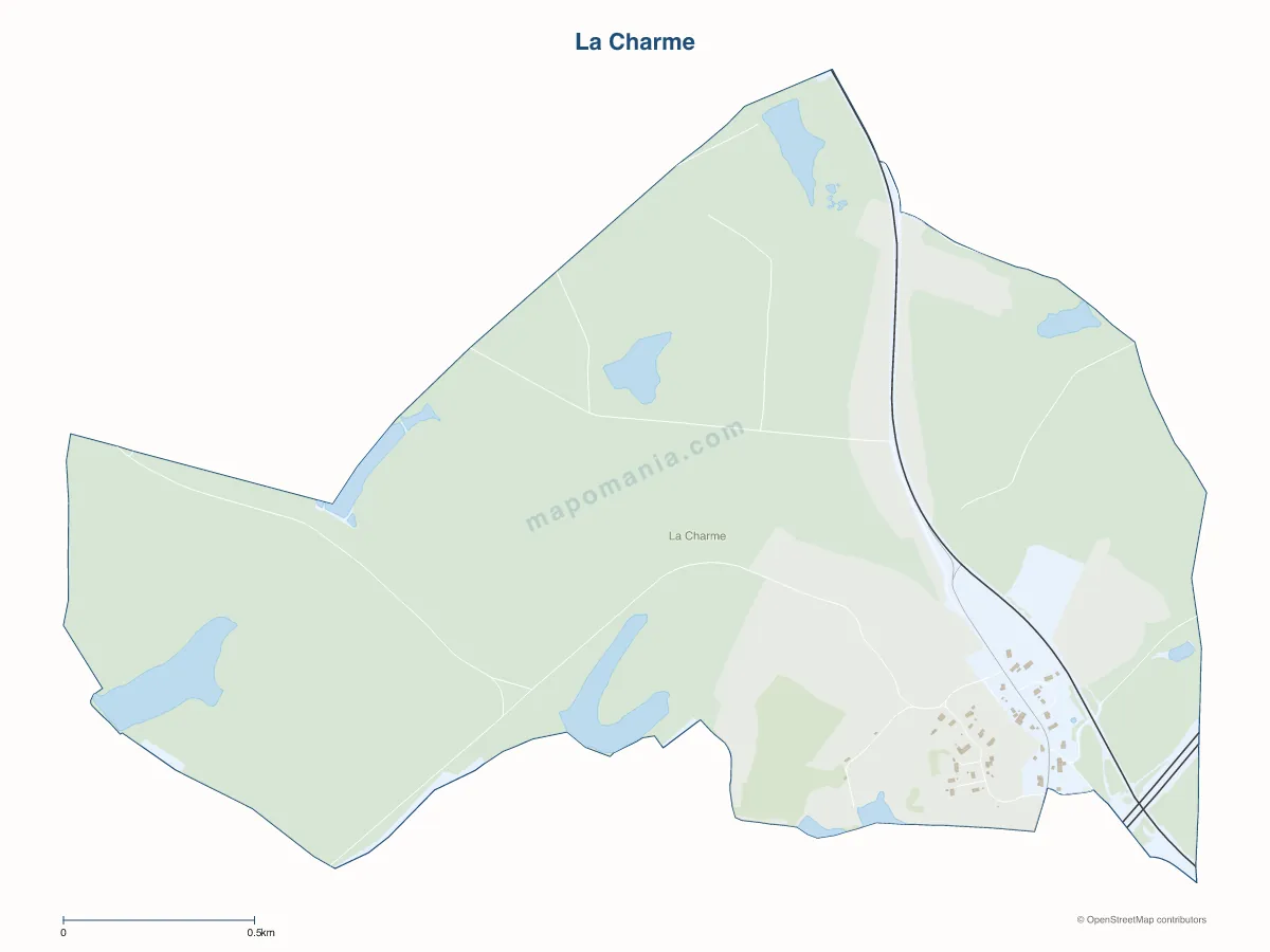 Carte de La Charme à personnaliser