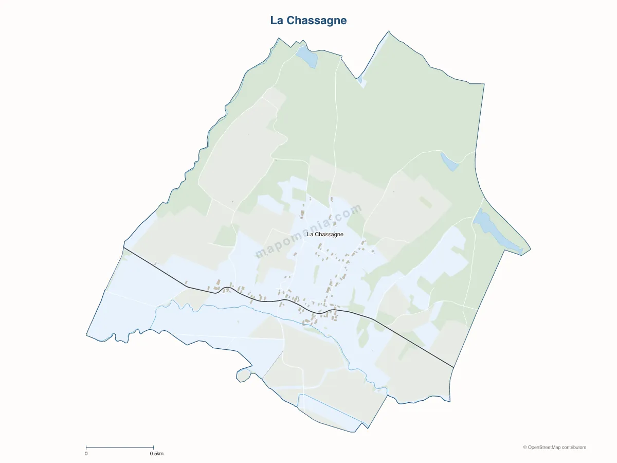 Carte de La Chassagne à personnaliser