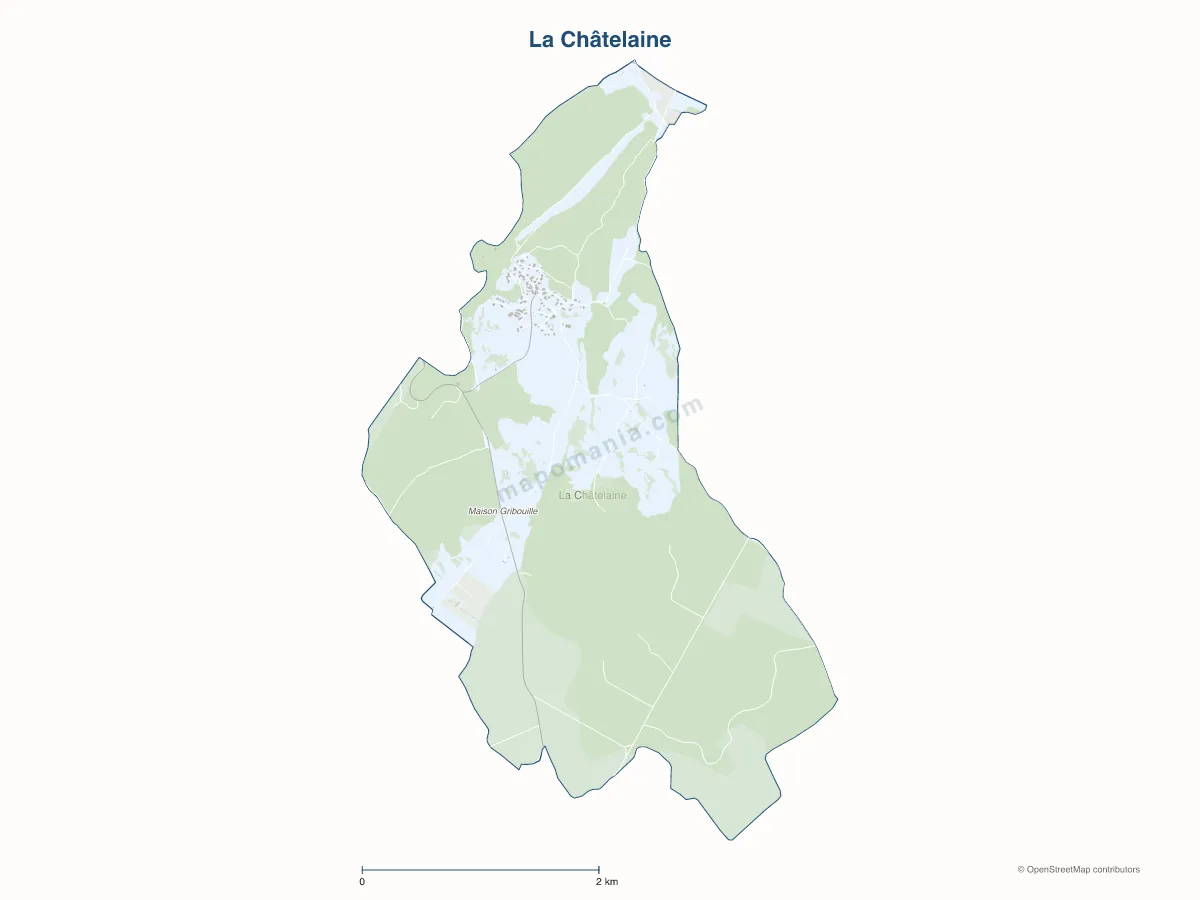 Carte de La Châtelaine à personnaliser