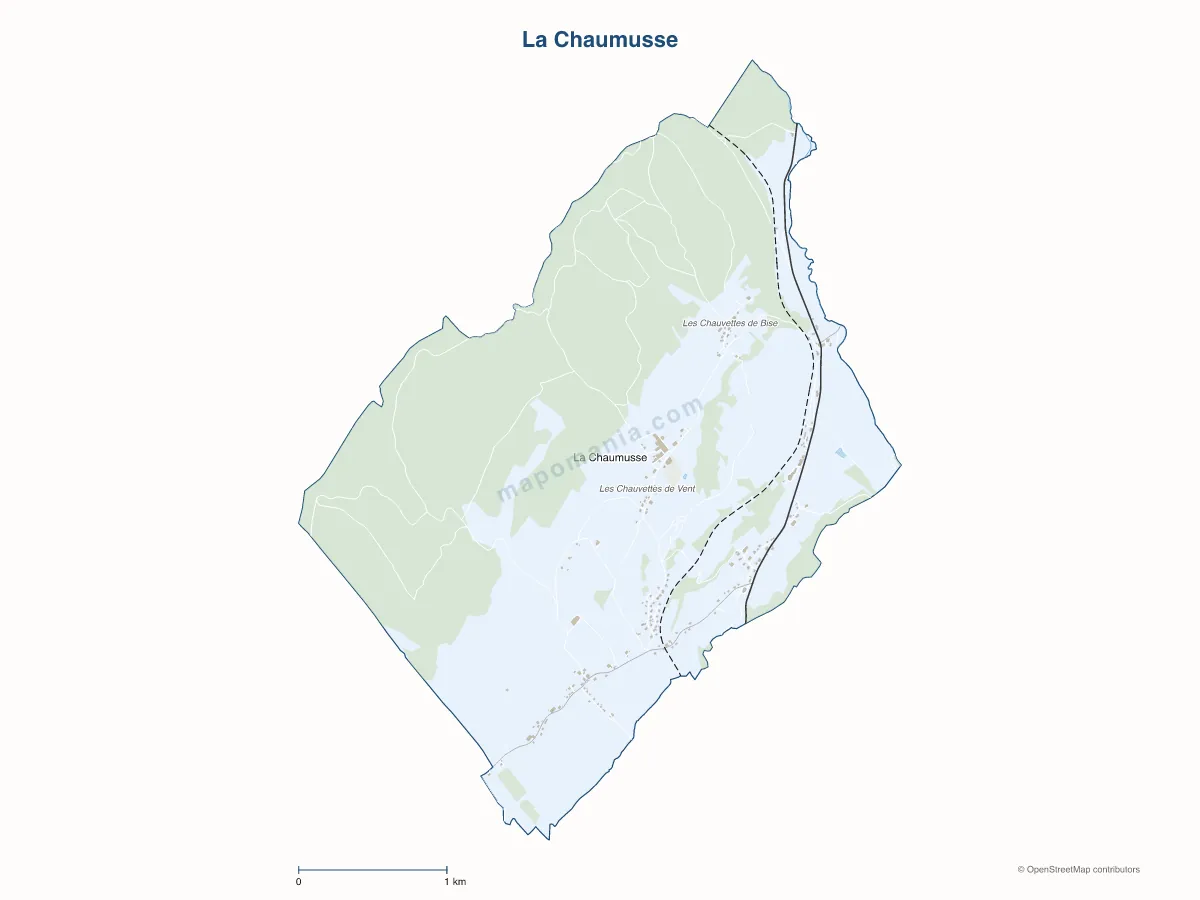 Carte de La Chaumusse à personnaliser