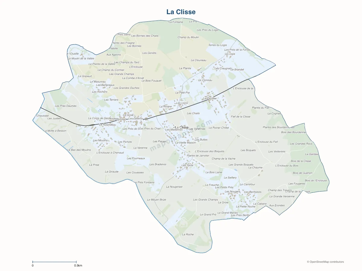 Carte de La Clisse à personnaliser