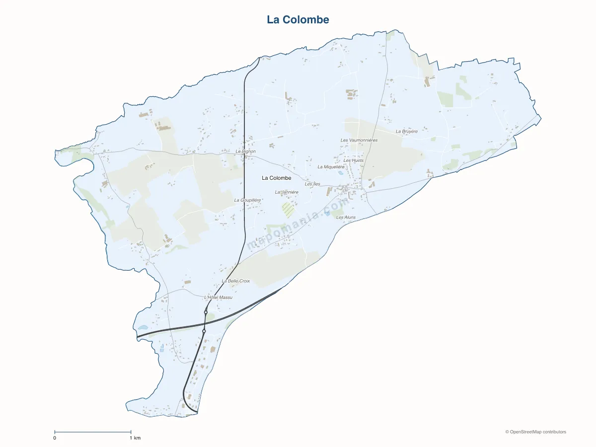 Carte de La Colombe à personnaliser