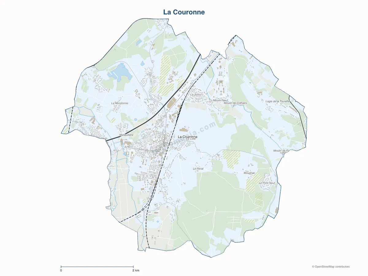 Carte de La Couronne à personnaliser