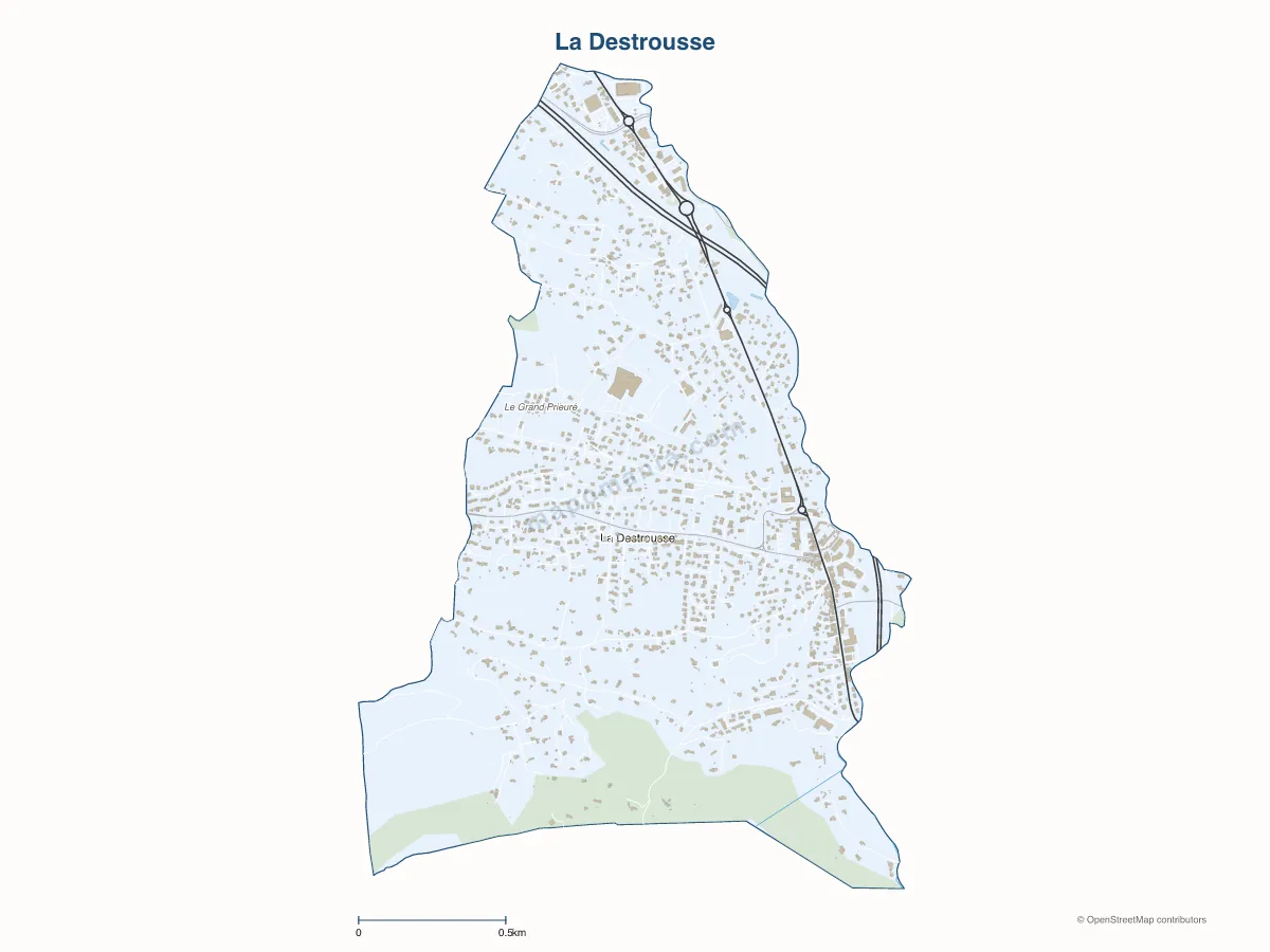 Carte de La Destrousse à personnaliser