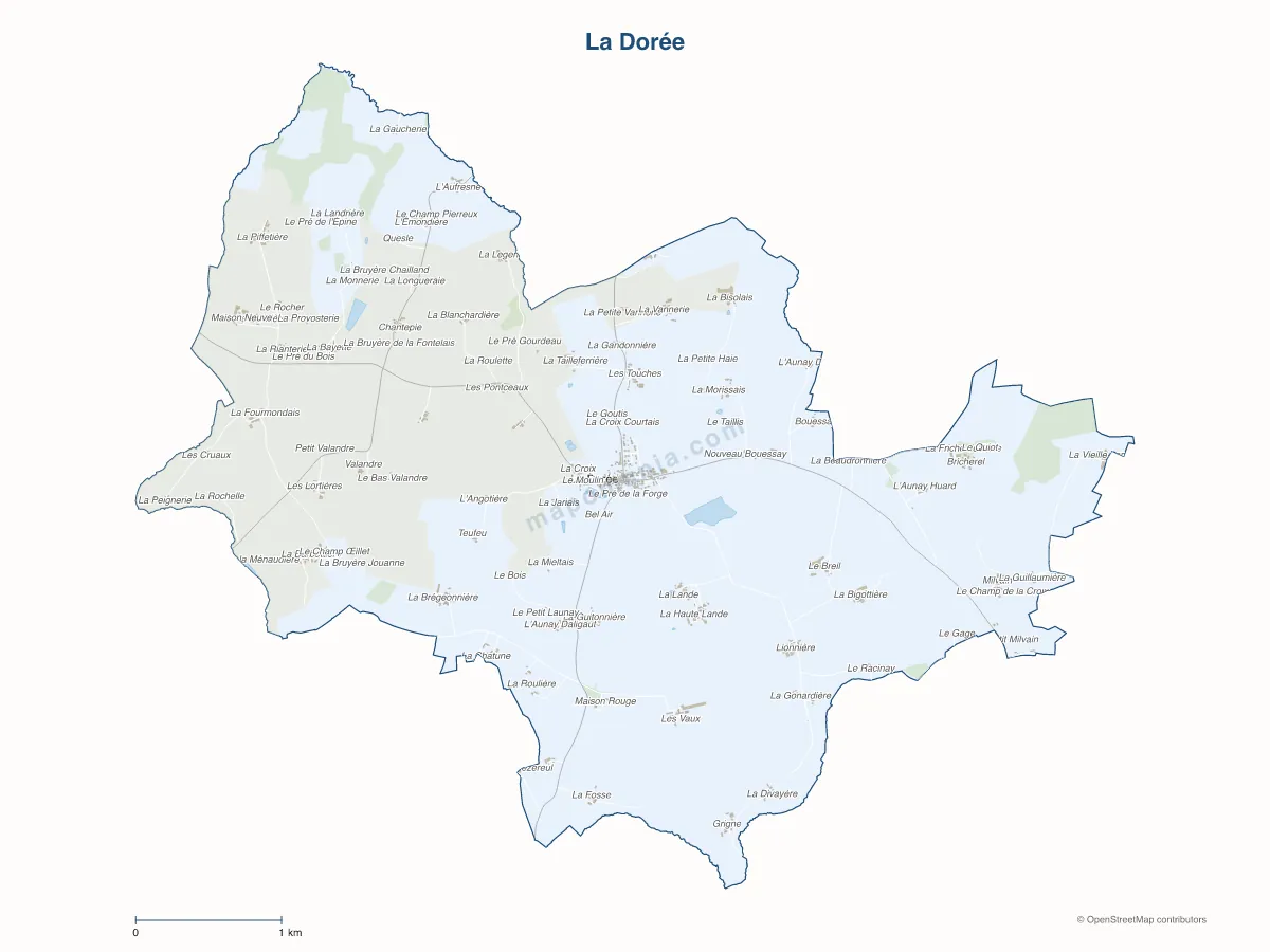 Carte de La Dorée à personnaliser