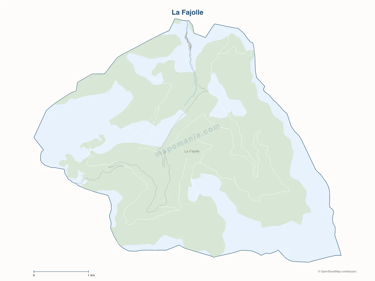 Carte de La Fajolle à personnaliser