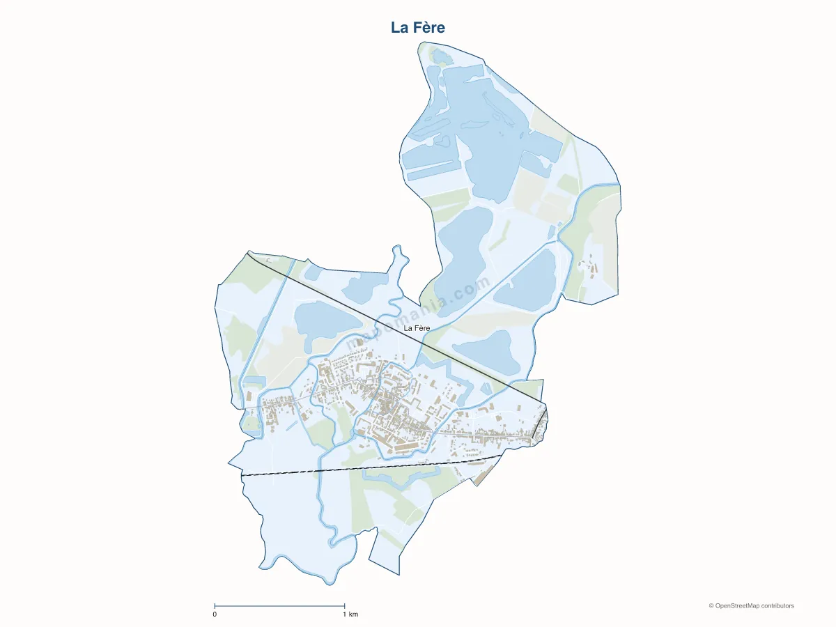 Carte de La Fère à personnaliser