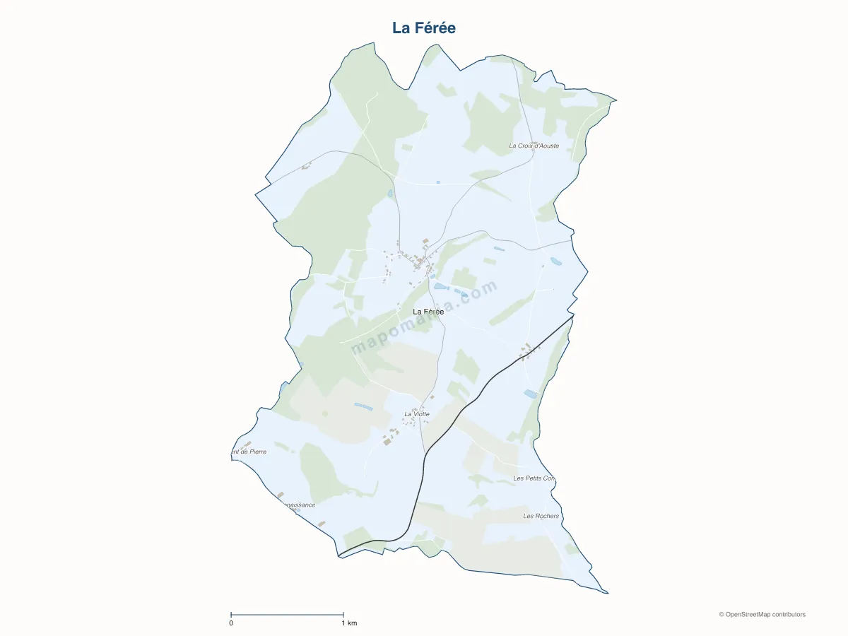 Carte de La Férée à personnaliser