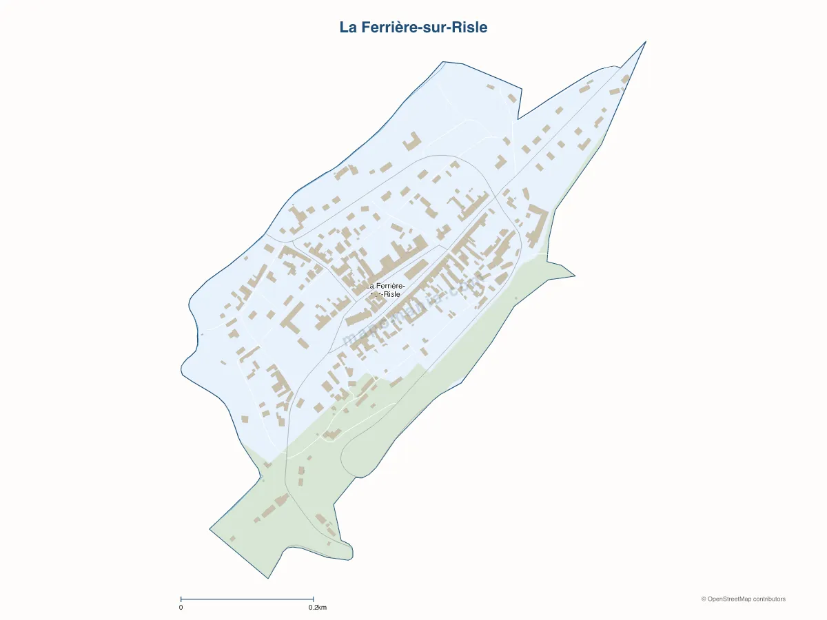 Carte de La Ferrière-sur-Risle à personnaliser