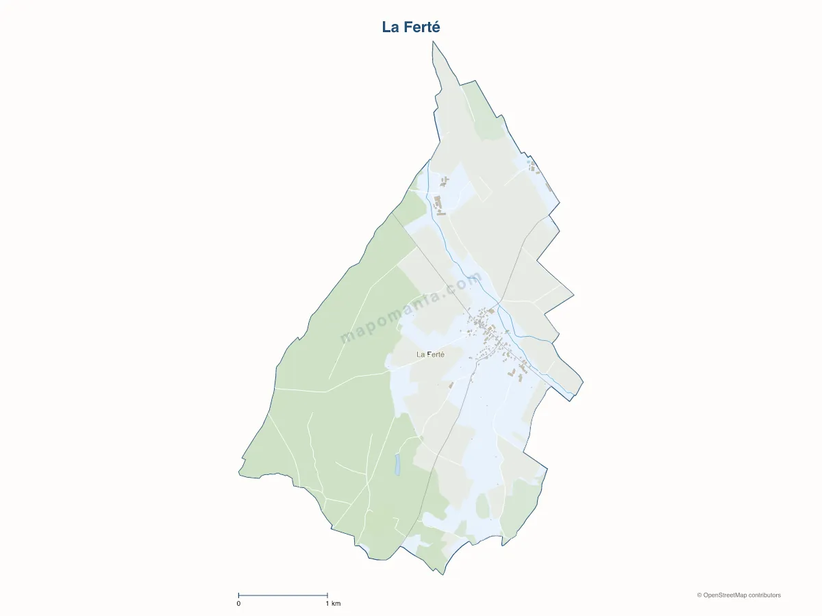 Carte de La Ferté à personnaliser