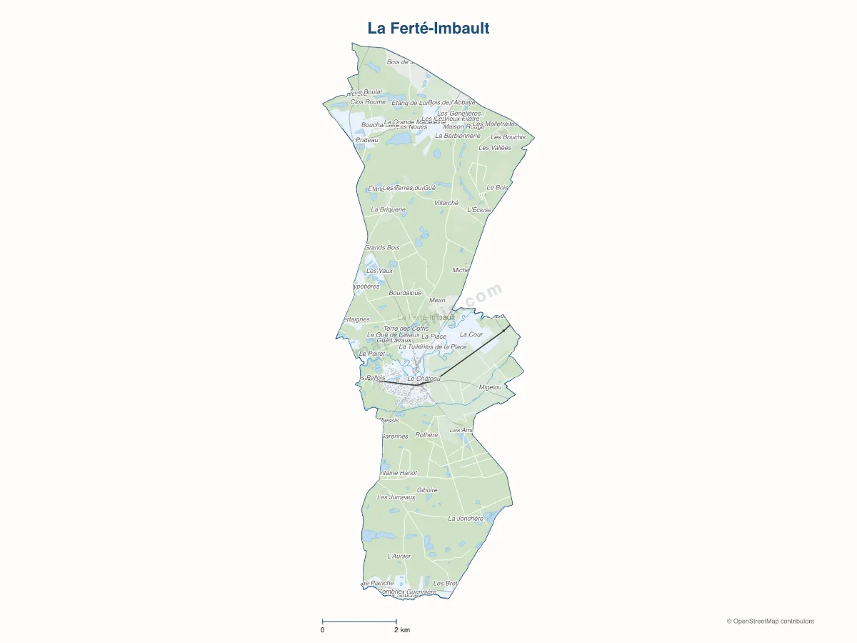 Carte de La Ferté-Imbault à personnaliser