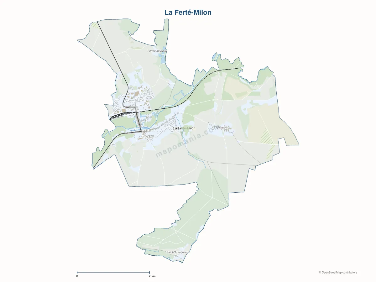 Carte de La Ferté-Milon à personnaliser