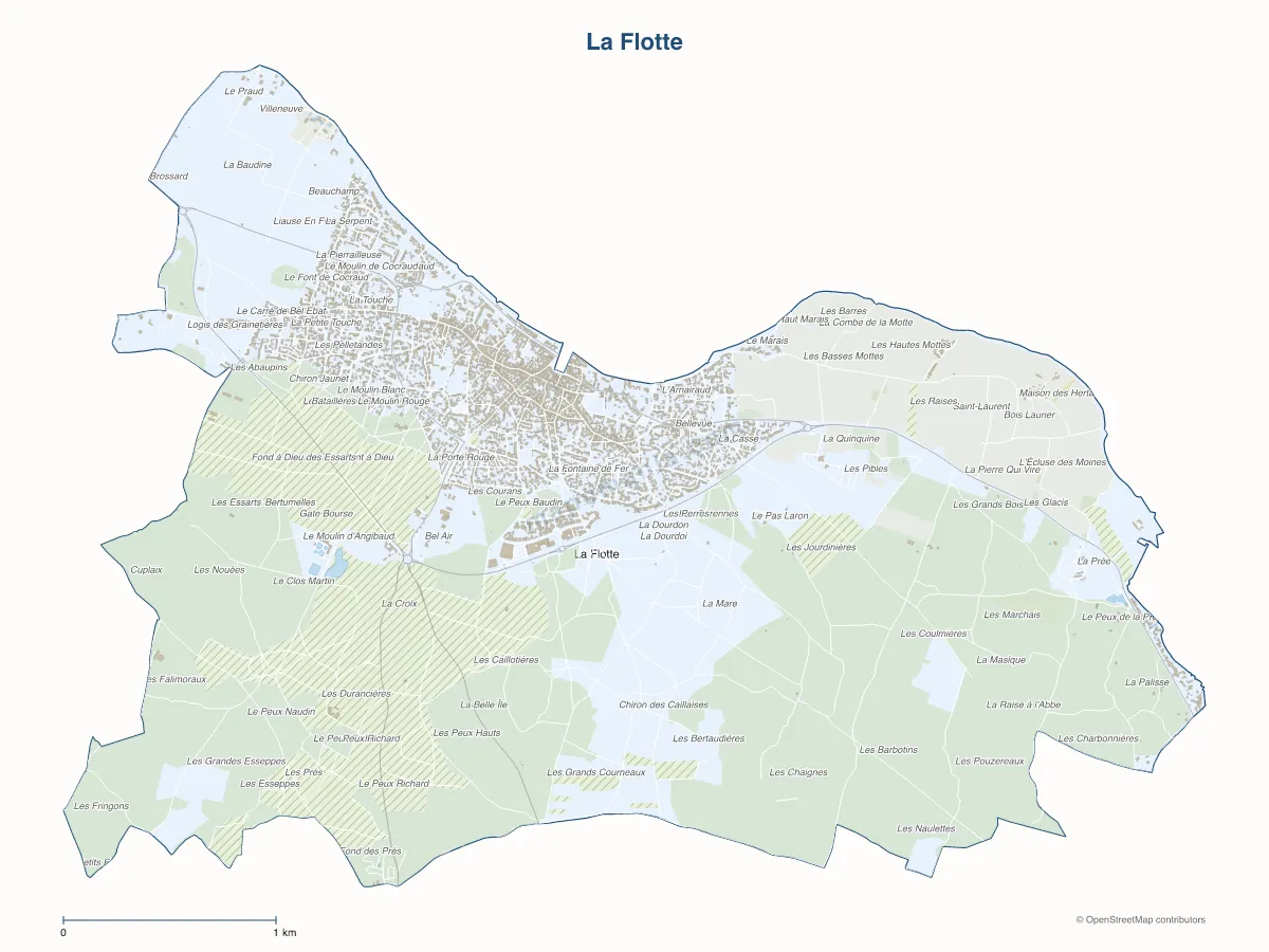 Carte de La Flotte à personnaliser