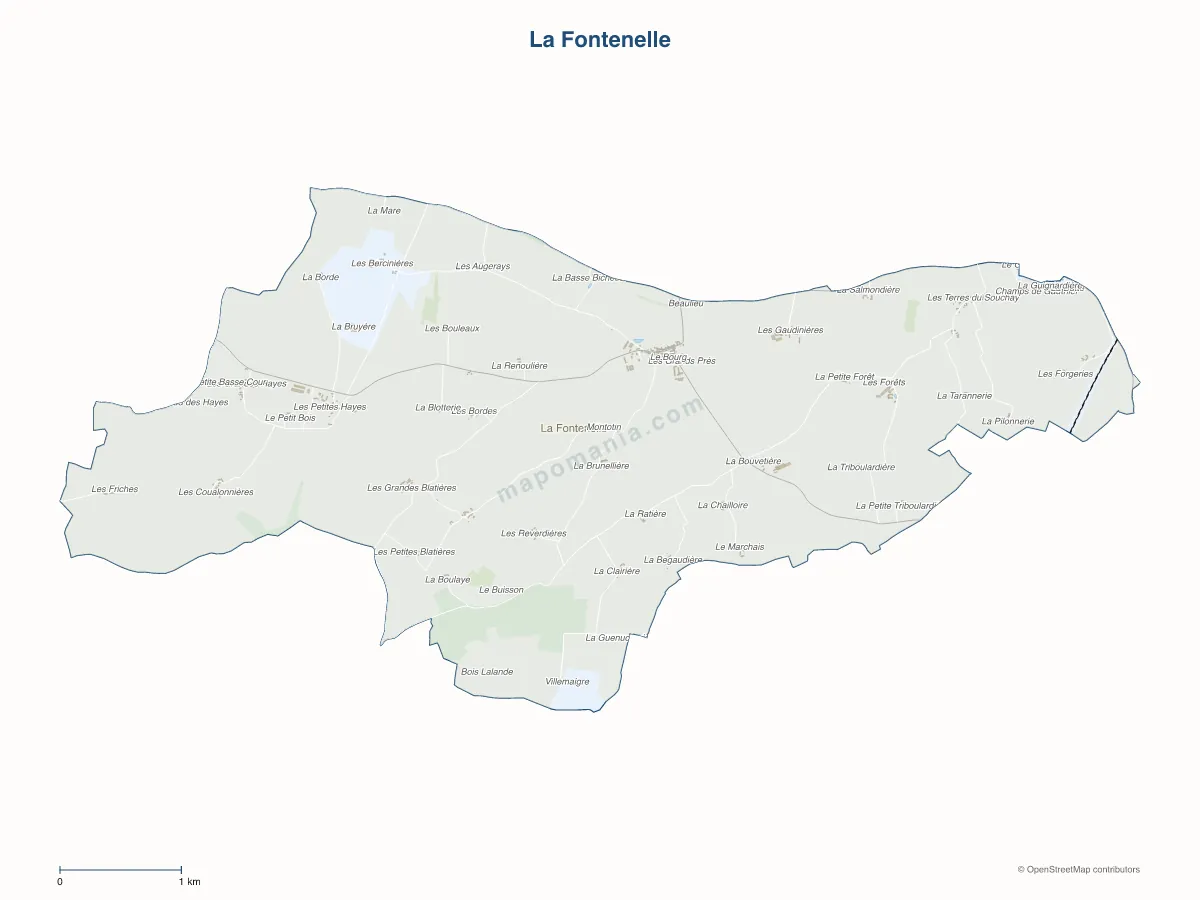 Carte de La Fontenelle à personnaliser