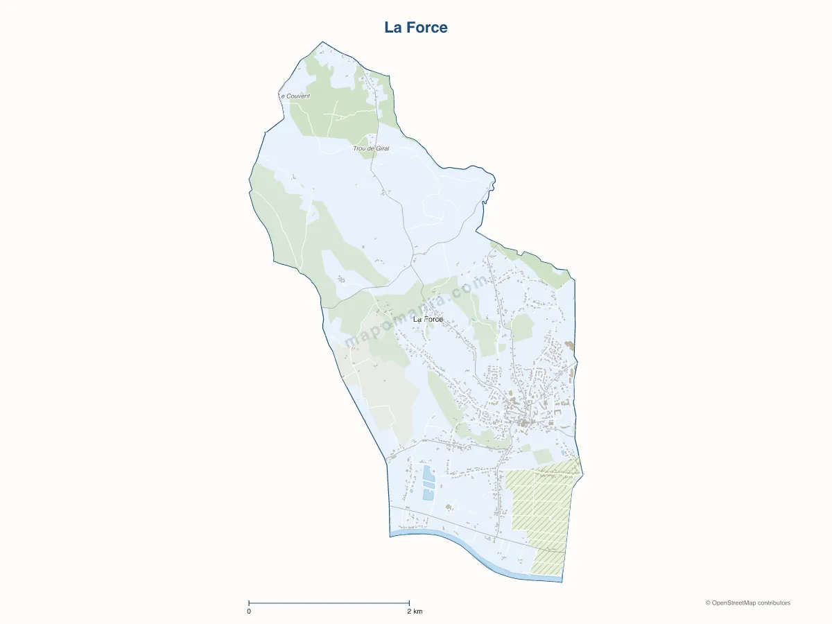 Carte de La Force à personnaliser